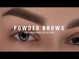 permanent make up powder brows tutorial