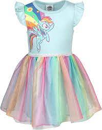 Amazon.com: My Little Pony Rainbow Dash Toddler Girls Short Sleeve Dress  Blue 2T: Clothing, Shoes & Jewelry