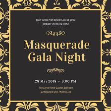Masquerade Themed Invites Customize Invitation Templates Online Gold