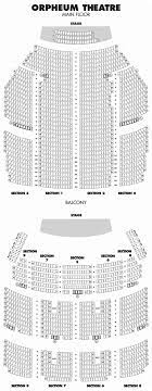 orpheum theatre seating chart theatre