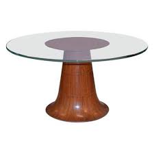 Italian Round Coffee Table With Beveled