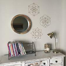 3 Sacred Geometry Wall Decals In Gold