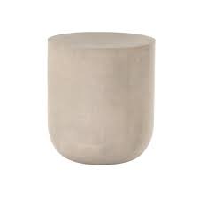 Indri Round Concrete Outdoor End Table