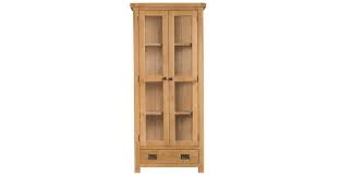 Cornwall Oak Display Cabinet W Glass