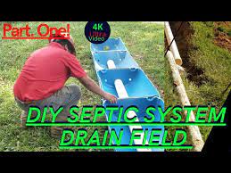 diy septic drain field with 55 gallons
