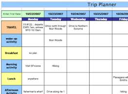 Vacation Planner Spreadsheet Magdalene Project Org