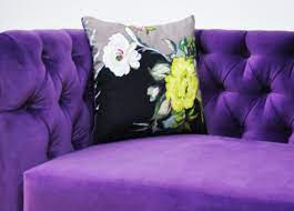 Loveseat Purple 3 Seater Sofa
