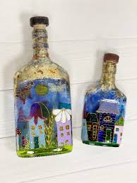 Stained Glass Bottle Decorative Bottle