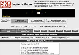Find Jupiters Moons Interactive Observing Tool And App