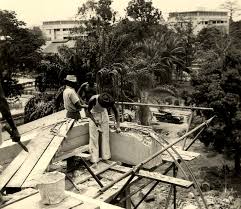 construction workers demolishing the