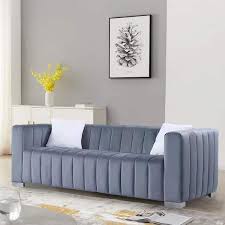 Straight Sofa In Gray Greysofa