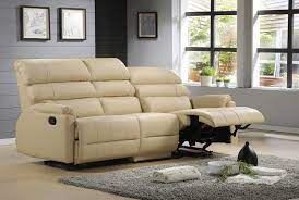 sally full thick leather recliner sofa