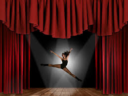 Dancer Girl In Curtain Backgrounds For Powerpoint