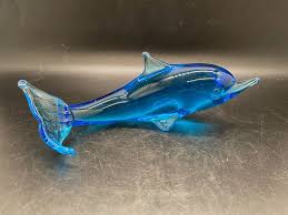 Stunning Royal Blue Glass Dolphin