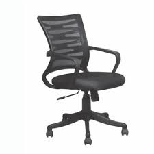 black plastic fix arm office chair
