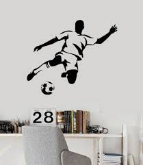 Vinyl Wall Decal Soccer Player Ball