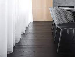 black engineered timber flooring