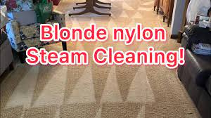 blonde nylon carpet steam cleaning