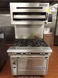 Check spelling or type a new query. West Auctions Auction Online Auction Of Used Commercial Kitchen Restaurant Equipment For Sale In Sacramento Ca Item U S Range C836 6 36 Heavy Duty 6 Burner Range With Standard Oven And
