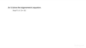 How To Solve Trigonometric Equations