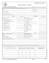 Generic Personal Financial Statement Template