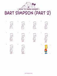 how to draw bart simpson easy step by