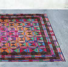 1980s geometric italian woolen rug by