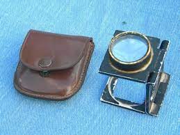 Old Folding Magnifying Glass Loupe W