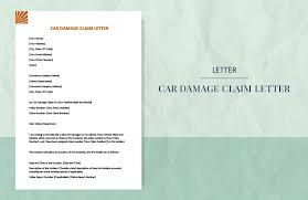 property damage claim letter in word