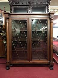antique bookcase glass door china