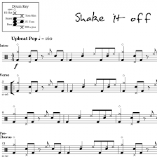 Shake It Off Taylor Swift Drum Sheet Music