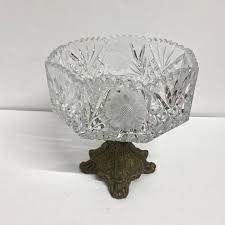 Crystal Glass Compote Footed