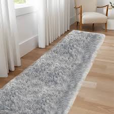 gy fluffy area rug runner rug
