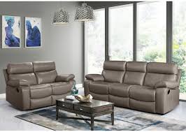 top grain leather manual reclining sofa