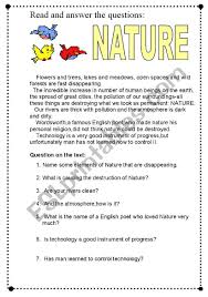 nature esl worksheet by rosanabarra