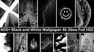 black and white wallpaper 4k photo