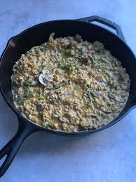 creamy ground turkey stroganoff