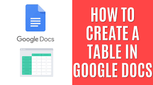 table in google docs quick guide