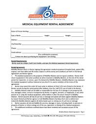 Equipment Rental Agreement Template Free Forms Fillable