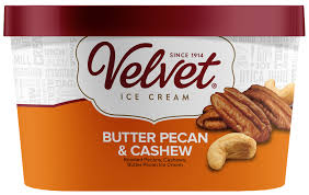er pecan cashew velvet ice cream