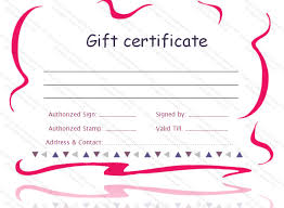 Certificate Gift Voucher Template