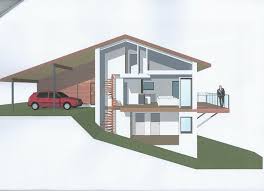 maison sur terrain en pente