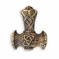 handmade celtic thors hammer solid