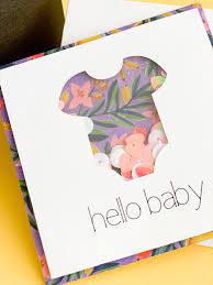 handmade baby shower card using your