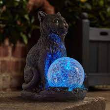Cat Solar Garden Light Mystic Mog