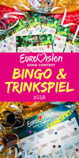 Kalender, gutscheine und karten ausdrucken. Eurovision 2018 Bingo Trinkspiel Fur Den Esc