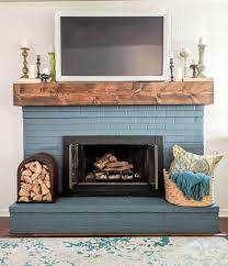 diy rustic fireplace mantel the cure