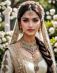 simple indian bridal outfit free face