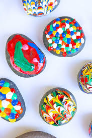 Easy Art For Kids Puffy Painted Rocks