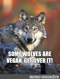 They're not people who will be haunted by some awkward image forever. Meme Some Wolves Are Vegan Get Over It All Templates Meme Arsenal Com